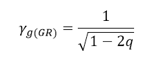 GR gravitational time dilation factor